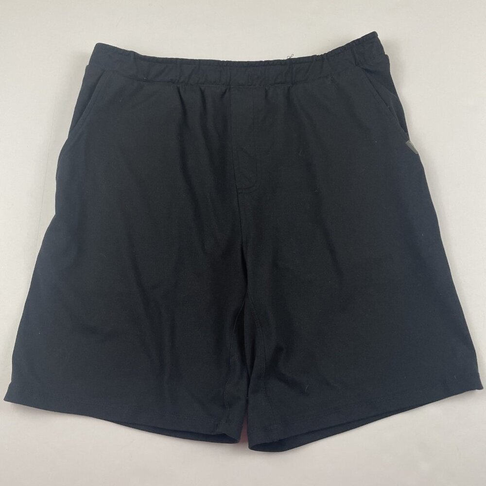 Eddie Bauer Lounge Shorts Men’s M Black Athletic Poly Stretch Pull On